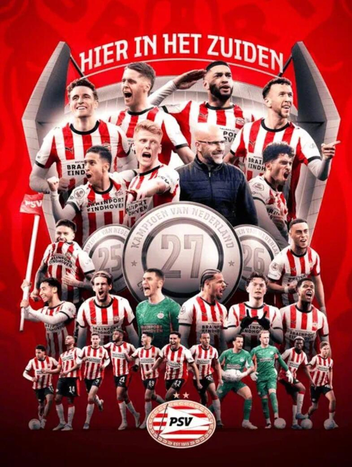 埃因霍温提前5轮锁定荷甲三连冠